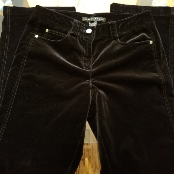 Yansi Fugel Black Velvet Cotton Pants - Picture 4 of 11